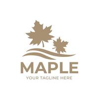 Maple leaf logo. Forest and wood symbol sign. Nature tree logo. vector