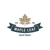 Maple leaf logo. Forest and wood symbol sign. Nature tree logo. vector