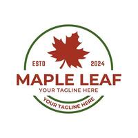 Maple leaf logo. Forest and wood symbol sign. Nature tree logo. vector