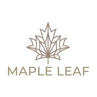 Maple leaf logo. Forest and wood symbol sign. Nature tree logo. vector