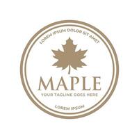 Maple leaf logo. Forest and wood symbol sign. Nature tree logo. vector