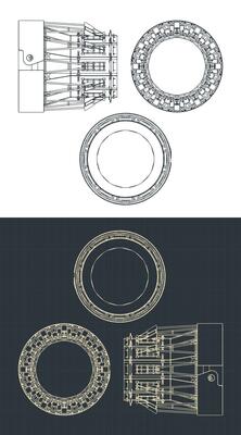Thrust vectoring nozzle blueprints