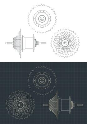 Bicycle Hub with cassette