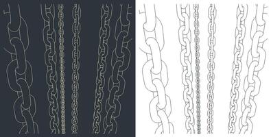 Chains close up vector