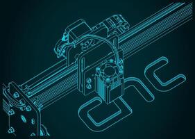 cnc enrutador dibujo vector