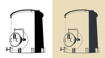 grande industrial tanque vector