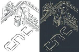 cnc enrutador ilustraciones vector