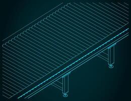 Roller conveyor illustration vector