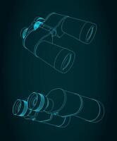 Military binoculars illustration vector