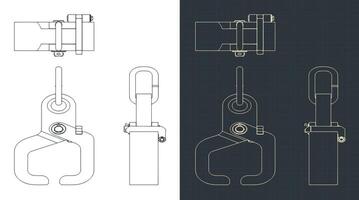 yo emito pinza planos vector