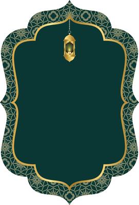 islamic arabic background with lantern. Greeting card, banner decor.