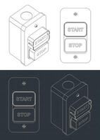 Power tool start stop switch vector