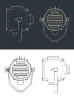 Signal Lamp blueprints vector