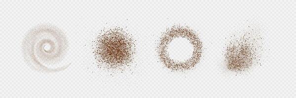 Set of coffee and cocoa splashes.. vector