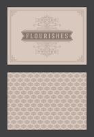 Vintage ornament greeting card calligraphic ornate swirls and vignettes frame design template vector