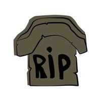 Tombstone icon for mobile concept and web design, Halloween tombstone outline icon, Symbol, logo illustration vector