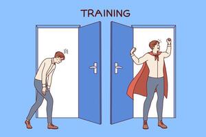 Weak man underwent business training and became superhero thanks to charge of motivation vector