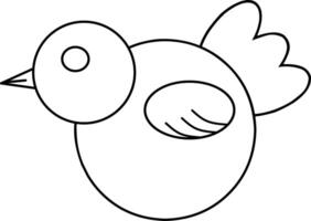Cute chick sketch vector