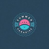 Summer holidays label or badge typography slogan design vector