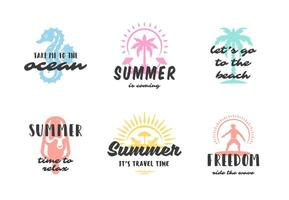 verano Días festivos tipografía inspirador citas o refranes diseño vector