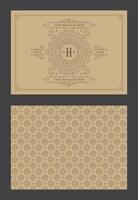 Vintage ornament greeting card calligraphic ornate swirls and vignettes frame design template vector