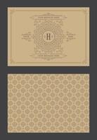 Vintage ornament greeting card calligraphic ornate swirls and vignettes frame design template vector