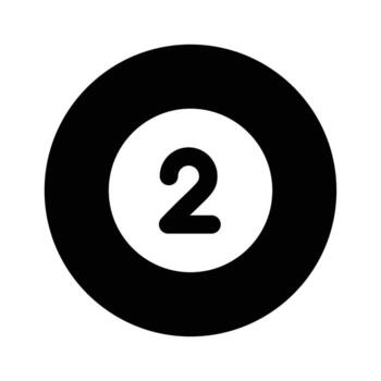 Ball with number, concept icon of snooker in modern style vector
