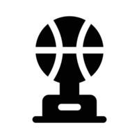 baloncesto trofeo diseño aislado en blanco antecedentes vector