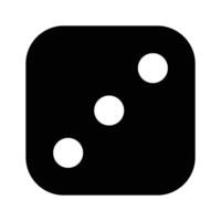 Casino game accessories icon, ludo dice game design vector