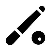 Cue ball with stick, icon of snooker game in modern style vector