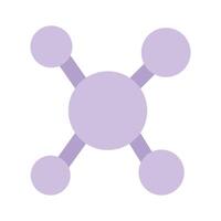 Well designed nodes network icon, topology design vector