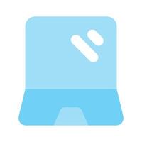 Pixel perfect icon of laptop, portable computer vector