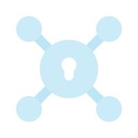 Keyhole with network nodes denoting of network security vector
