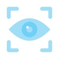 Iris recognition design in editale style vector