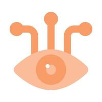 Mechanical eye , artificial intelligence icon design vector