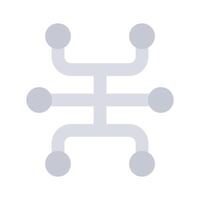 Well designed nodes network icon, topology design vector