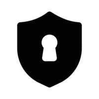 Modern icon of security, checkmark inside protection shield vector