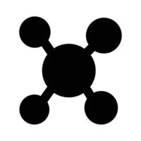 Well designed nodes network icon, topology design vector