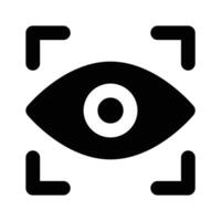 Iris recognition design in editale style vector