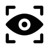 Iris recognition design in editale style vector