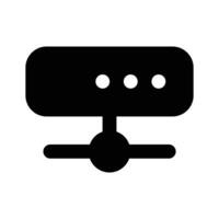 Network server design, icon of data storage vector