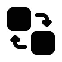 Data exchange, data transfer icon design in modern style vector