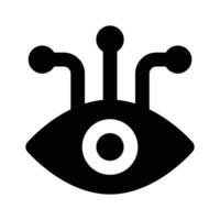 Mechanical eye , artificial intelligence icon design vector