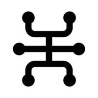 Well designed nodes network icon, topology design vector