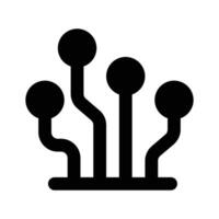 Carefully designed nodes network icon, topology design vector