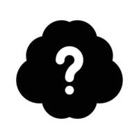 Question mark inside mind, well designed icon of confused mind vector