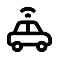 Beautiful designed smart car icon, ai automobile technology vector