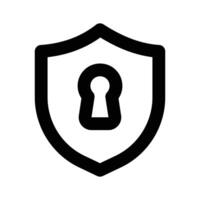 Modern icon of security, checkmark inside protection shield vector