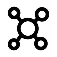 Well designed nodes network icon, topology design vector