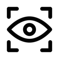 Iris recognition design in editale style vector